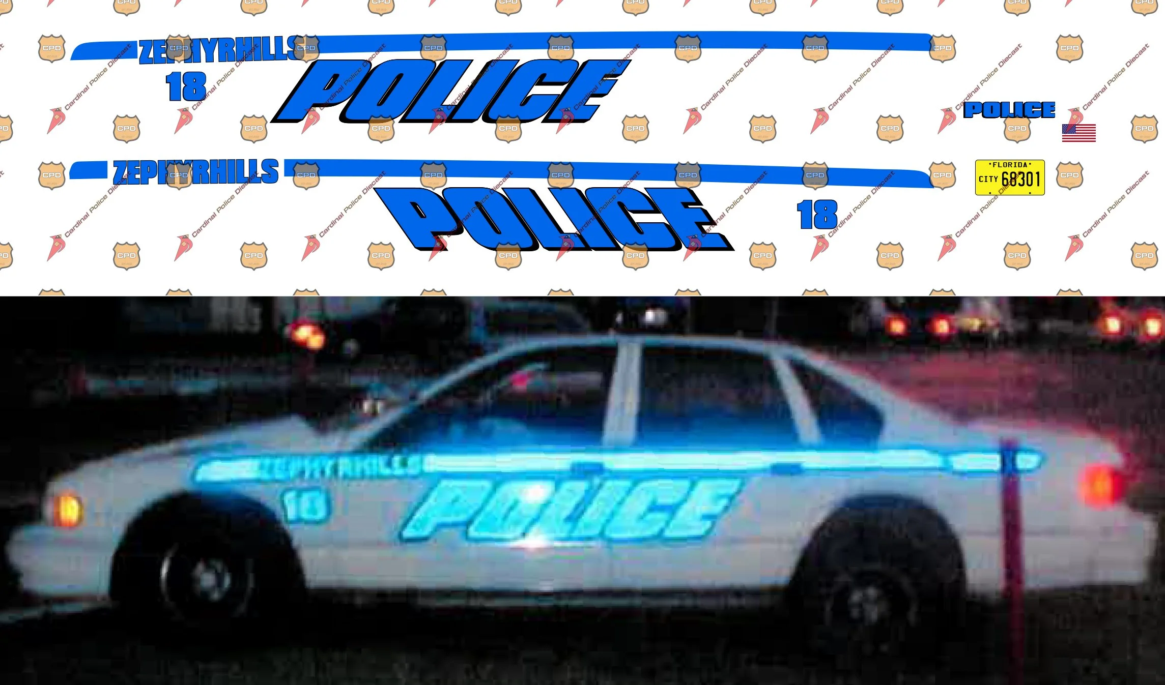 Zephyrhills, FL Police Department Classic — Cardinal Police Diecast